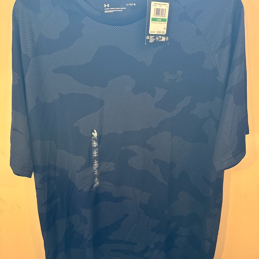 Under Armour Men's Short Sleeve Blue Camo Tee
